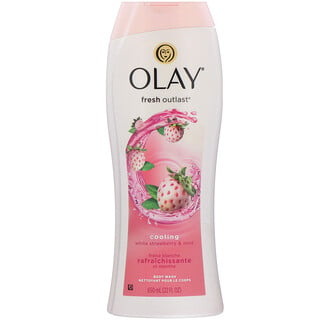Olay, Fresh Outlast Body Wash, Cooling White Strawberry & Mint, 22 fl oz (650 ml)