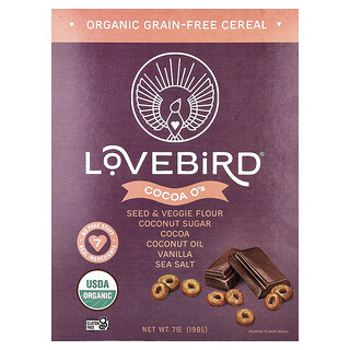 Lovebird, 有機無穀物燕麥，可可味，7 盎司（198 克）