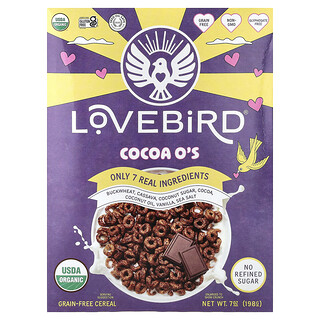 Lovebird, Cereal Orgânico sem Grãos, Cocoa O's, 198 g (7 oz)
