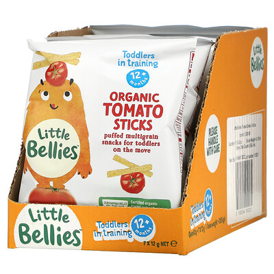 Little Bellies Органические томатные палочки, от 12 месяцев, 6 пакетиков по 12 г (0,42 унции)