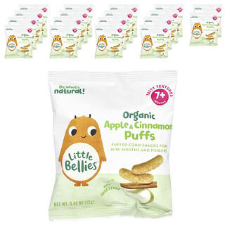 Little Bellies, オーガニックアップル＆シナモンパフ、生後7か月以上のお子様向け、18袋、各12g（0.42オンス）