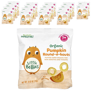 Little Bellies, オーガニック パンプキン ラウンドアバウト、生後7か月以上のお子様向け、18袋、各12g（0.42オンス）