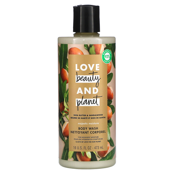 Love Beauty and Planet, Majestic Moisture Body Wash, Shea Butter & Sandalwood, 16 fl oz (473 ml)