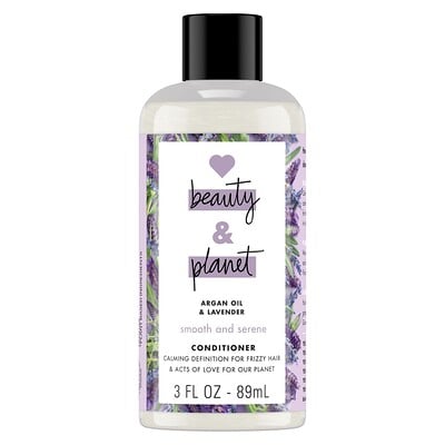 Love Beauty and Planet Smooth and Serene Conditioner, Argan Oil & Lavender, 3 fl oz (89 ml)