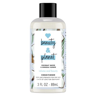 Love Beauty and Planet Volume and Bounty Conditioner, Coconut Water & Mimosa Flower, 3 fl oz (89 ml)