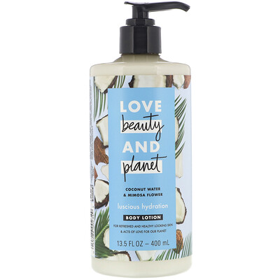 Love Beauty and Planet Лосьон для тела Luscious Hydration, «Кокосовая вода и цветок мимозы», 400 мл