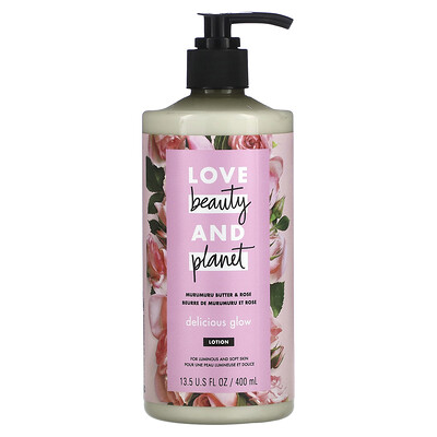 

Love Beauty and Planet Delicious Glow Body Lotion Murumuru Butter & Rose 13.5 fl oz (400 ml)