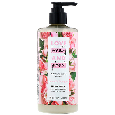 

Love Beauty and Planet Bountiful Bouquet, жидкое мыло для рук, масло мурумуру и роза, 400 мл (13,5 жидк. унции)