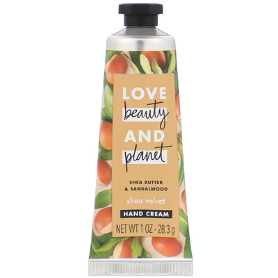 

Love Beauty and Planet Shea Velvet Hand Cream, Shea Butter & Sandalwood, 1 oz (28.3 g)