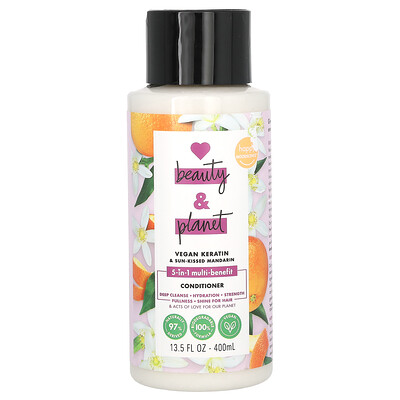 Photos - Hair Product Love Beauty and Planet, Conditioner, Vegan Keratin & Sun-Kissed Mandarin, 13.5 fl oz  LBP-00858(400 ml)