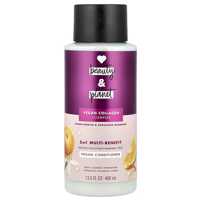 Photos - Hair Product A&D Love Beauty and Planet, 5 in 1 Multi-Benefit Vegan Conditioner, Vegan Keratin & Sun-Kissed Mandarin, 13.5 fl oz  LBP (400 ml)