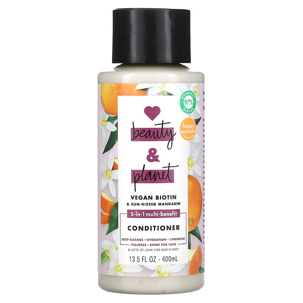 Love Beauty and Planet‏, Conditioner, Vegan Biotin & Sun-Kissed Mandarin, 13.5 fl oz (400 ml)