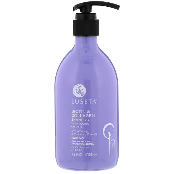 Luseta Beauty, 生物維生素膠原洗髮水，16.9 液量盎司（500 毫升）