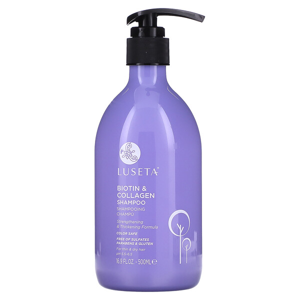 Luseta Beauty‏, Biotin & Collagen Shampoo, For Thin & Dry Hair, 16.9 fl oz (500 ml)