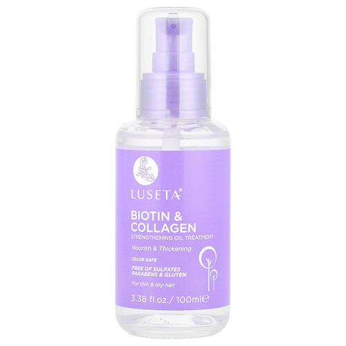 Luseta Beauty, Biotin & Collagen, Strengthening Oil Treatment, stärkende Ölbehandlung mit Biotin und Kollagen, für dünnes und trockenes Haar, 100 ml (3,38 fl. oz.)