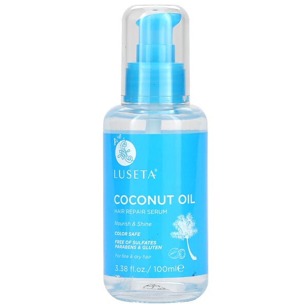 Coconut Oil, восстанавливающая сыворотка для волос, 100 мл (3,38 жидк. Унции)
