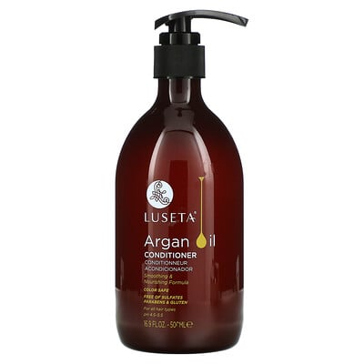 Luseta Beauty Argan Oil Conditioner, For All Hair Types, 16.9 fl oz (500 ml)