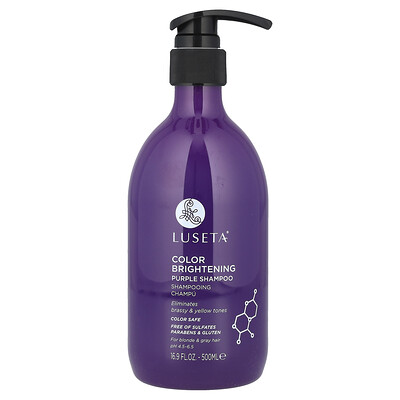 Product Image for Luseta Beauty, Color Brightening Purple Shampoo, For Blonde & Gray Hair, 16.9 fl oz (500 ml)