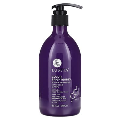 Luseta Beauty, Color Brightening Purple Shampoo, For Blonde & Gray Hair, 16.9 fl oz (500 ml)
