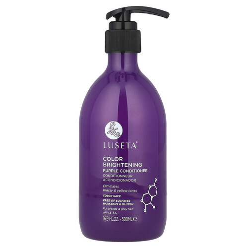 Luseta Beauty Color Brightening, Purple Conditioner, For Blonde & Gray Hair, 16.9 fl oz (500 ml)