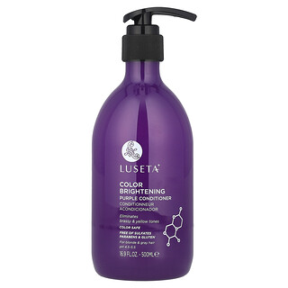 Luseta Beauty, Acondicionador iluminador de color púrpura, Para cabello rubio y gris, 500 ml (16,9 oz. líq.)