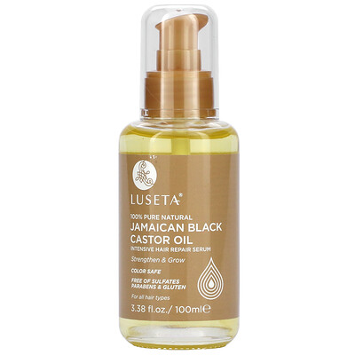 Luseta Beauty Jamaican Black Castor Oil, Intensive Hair Serum, 3.38 fl oz (100 ml)