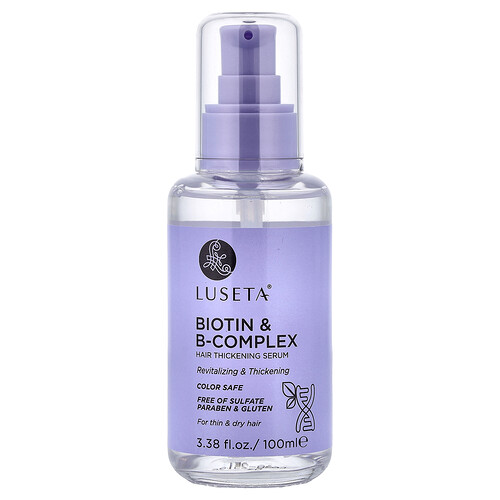 Luseta Beauty Biotin & B-Complex Hair Thickening Serum, For Thin & Dry Hair, 3.38 fl oz (100 ml)