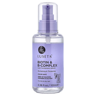 Luseta Beauty, Biotin & B-Complex Hair Thickening Serum, For Thin & Dry Hair, 3.38 fl oz (100 ml)