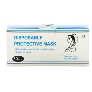 Luseta Beauty, Mascarilla facial protectora descartable, Paquete de 50 unidades