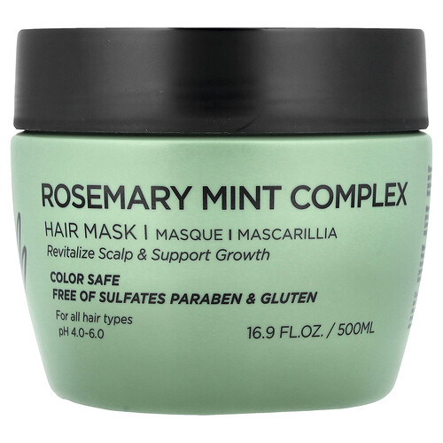 Luseta Beauty, Rosemary Mint Complex, Hair Mask, Haarmaske mit Rosmarin-Minze-Komplex, für alle Haartypen, 500 ml (16,9 fl. oz.)