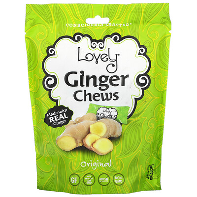 Lovely Candy Ginger Chews, Original , 5 oz (142 g)