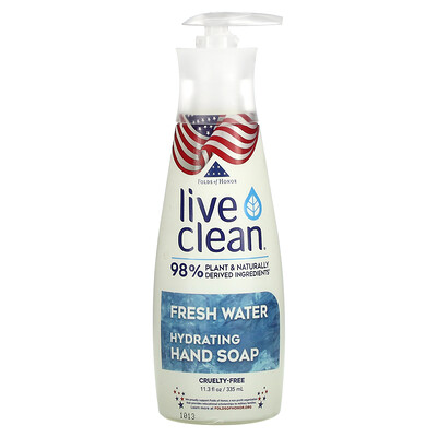 Live Clean Увлажняющее жидкое мыло для рук, пресная вода, 335 мл (11,3 жидк. Унции)