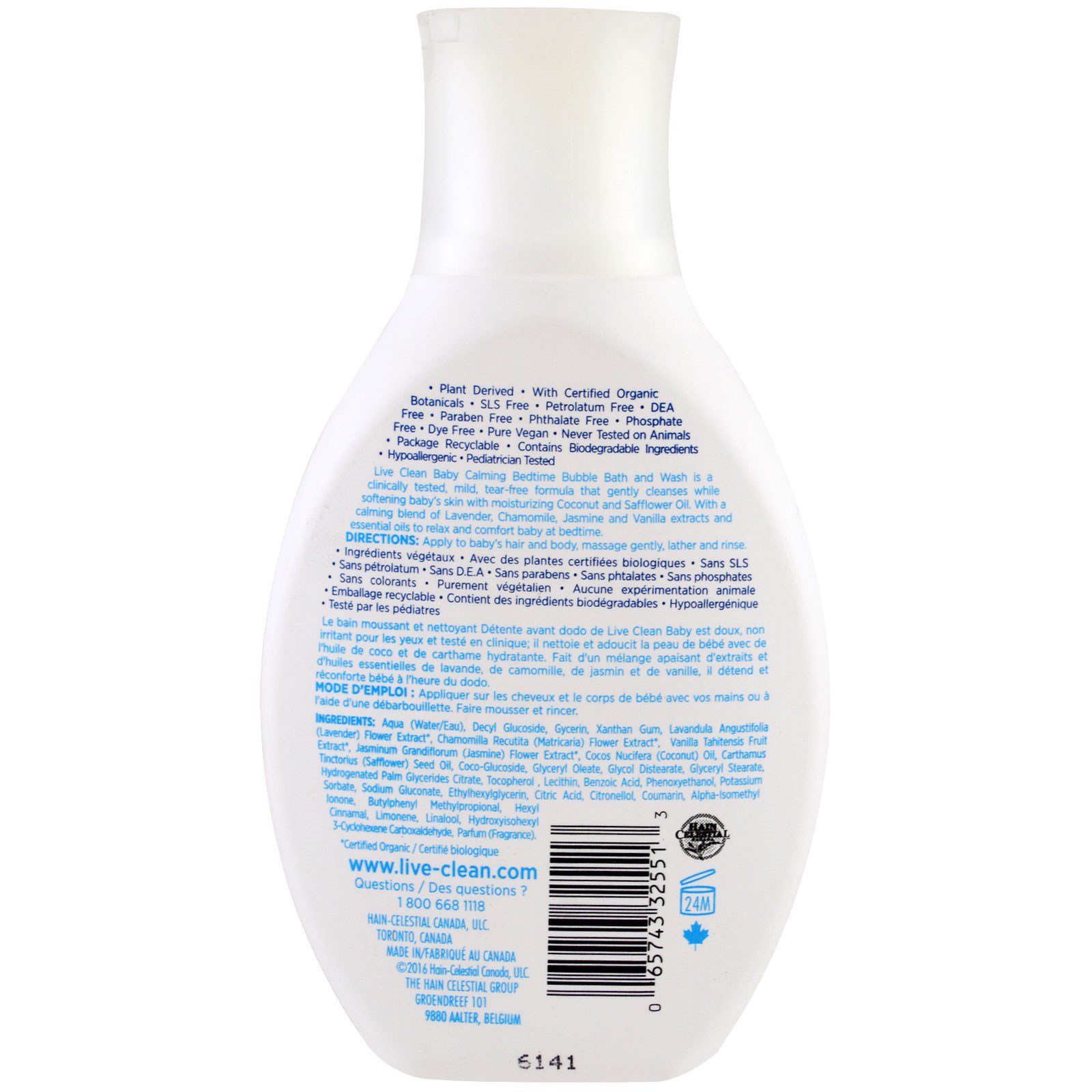 Live Clean, Baby, Calming Bedtime, Bubble Bath & Wash, 10 fl oz (300 ml)