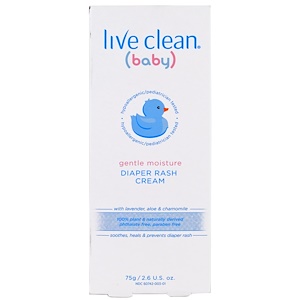 Отзывы о Лив Клин, Baby, Gentle Moisture, Diaper Rash Cream, 2.6 oz (75 g)