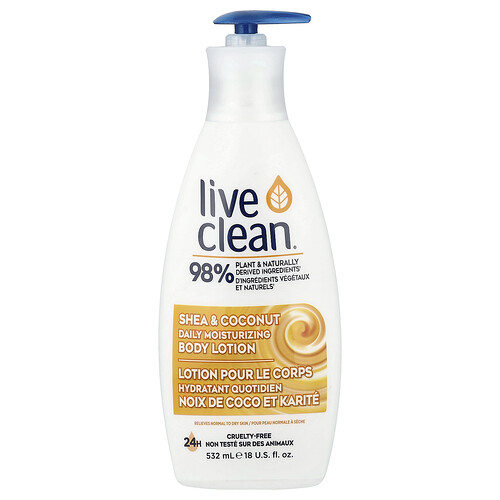 Live Clean Daily Moisturizing Body Lotion Shea  Coconut 18 fl oz 532 ml