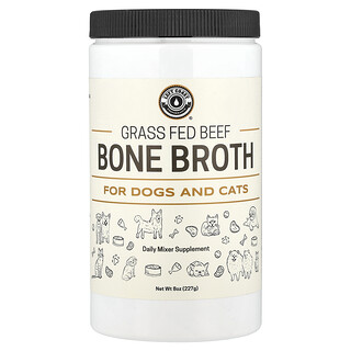 Left Coast Performance, Alimentado con pasturas, Caldo de res y huesos, Para perros y gatos`` 227 g (8 oz)
