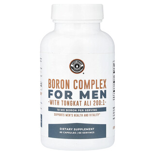 Left Coast Performance, Complejo de boro para hombres con Tongkat ali 200:1, 60 cápsulas
