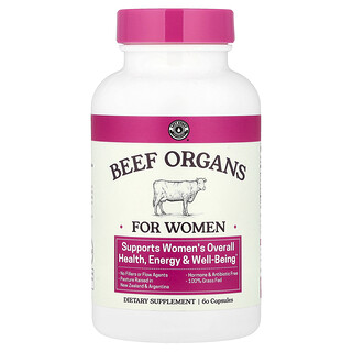 Left Coast Performance, Runderorganen, voor vrouwen, 60 capsules