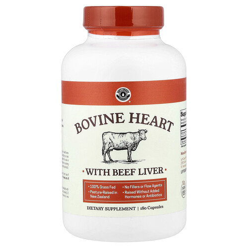 Left Coast Performance, Bovine Heart With Beef Liver, 180 Capsules