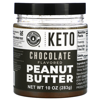 Left Coast Performance Keto Chocolate Flavored Peanut Butter 10 oz (283 g)