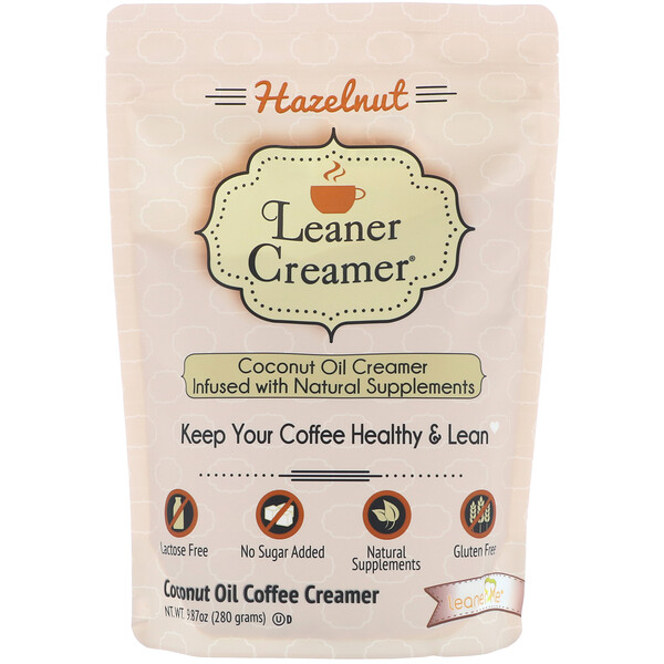 Coconut Oil Coffee Creamer, Hazelnut, 9.87 oz (280 g)