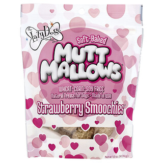 Lazy Dog Cookie, Mutt Mallows®, Treats For Dogs, Strawberry Smoocies™, 141,74 g (5 oz)
