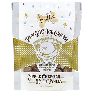 Lazy Dog Cookie, Pup-Pie® ve Dondurma, Köpekler İçin Treats, Akçaağaç ve Vanilyalı Swirled Elma Çedar Dili Kaşık, 142 g (5 ons)