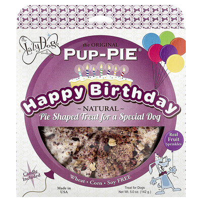 Product Image for Lazy Dog Cookie, Pup-Pie , Treat For Dogs, Happy Birthday For A Special Dog, 5 oz (142 g)