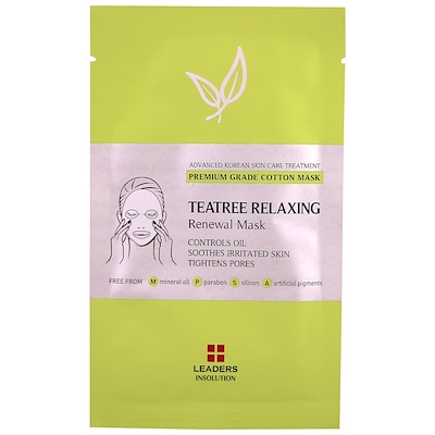 Leaders Teatree Relaxing Renewal Mask, 1 Mask