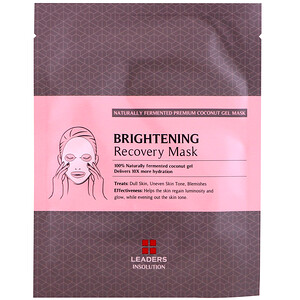 Отзывы о Leaders, Coconut Gel Brightening Recovery Mask, 1 Sheet, 30 ml