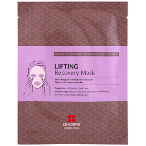 Отзывы о Leaders, Coconut Gel Lifting Recovery Mask, 1 Sheet, 30 ml