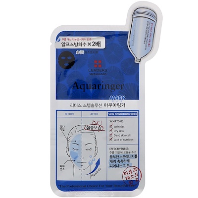 Leaders Stepsolution,補水炭元素面膜,1 片,25 毫升