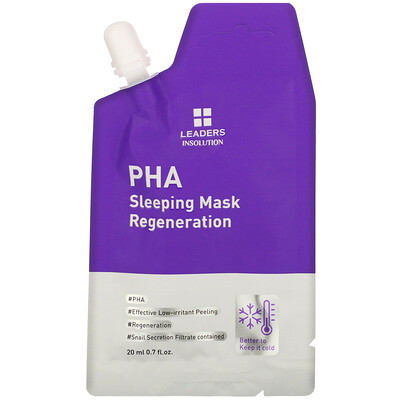 Leaders PHA Sleeping Mask, Regeneration, 0.7 fl oz (20 ml)