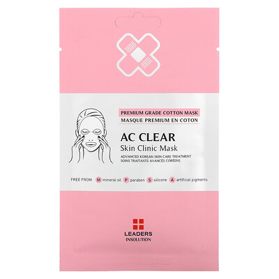 Leaders AC Clear Skin Clinic Beauty Mask 1 Sheet 0.84 fl oz (25 ml)